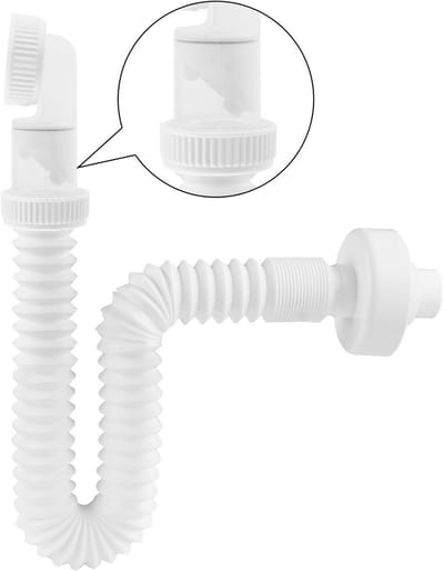 Flexibele Sifon 1 1/4 Inch voor Wastafel - Ruimtebesparend en 360 Graden Draaibaar Aftakstuk
