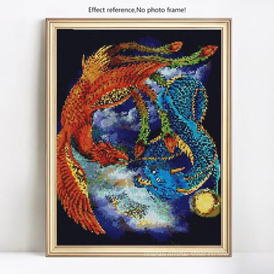 Diamant schilderij volledige ronde aankomst cartoon kristal borduurwerk draak woondecoratie 20X30 black