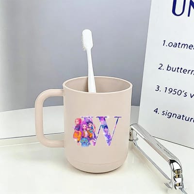 Brosse à dents Kpop Demon Hunters Tasse à bain de bouche Kawaii Portable Tasses à brosse à dents Maison Couple Famille Épais Jus Eau Mug Anniversaire Beau Cadeau