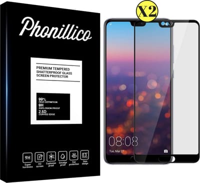 Screenprotector voor Huawei P20 Pro - 2 stuks Beschermglas van glas Transparante glazen schermbeschermfolie met zwarte randen
