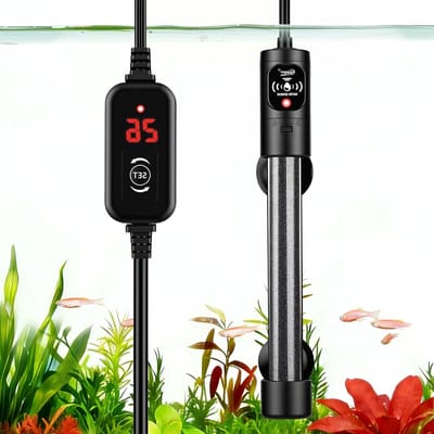 Krachtige 300W Aquariumverwarming met Temperatuurregelaar, Digitale Verhittingsstaaf, Instelbaar en Onderwater voor 152 - 302 Liter Zoet- en Zoutwater Tanks (15-34°C)