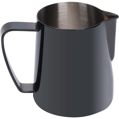 350ml Roestvrij Staal Titanize Melkopschuimbeker Kan Koffiekan voor Latte ArtKleurrijk zwart