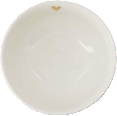 Zusss Kom Hartje Keramiek White / Gold
