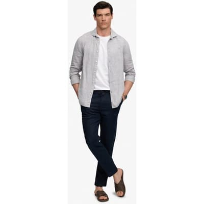 Superdry Merchant Linnen Broek Blauw Grootte: Xxl
