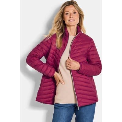 Donsjack met elegant stiksel - bordeaux - Gr. 38 van Goldner Fashion