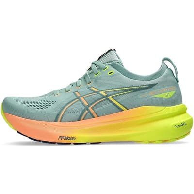 Asics Gel Kayano 31 Paris Dames Sneakers Teal Licht-Celadon Veiligheidsgeel 1012B745-750 37 gray