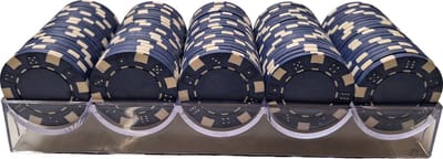 Poker - Poker bakje blauw - Pokerset - Poker fiches - Fiches - Poker chips - Poker set - Casino - Casino chips - Cave & Garden