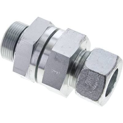 30S (M42x2) & G1-1/4'' Regeling-Uit Elektrolytisch verzinkt Stalen Terugslagklep Snijring Buitendraad 1-250 bar ISO 8434-1