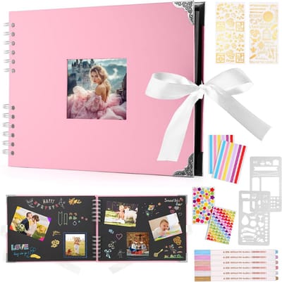 DIY Fotoalbum Pink A4 Verticaal 80 Pagina's voor 240 Foto's