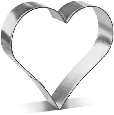 Uitsteekvormpje Hartje - 58x57MM - Metalen Vorm voor uitsteken van deeg - Valentijn/Liefde/Bruilofts koekjes bakken