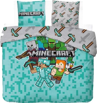 Minecraft - Dekbedovertrek - Lits Jumeaux - 240 x 220 cm - Katoen