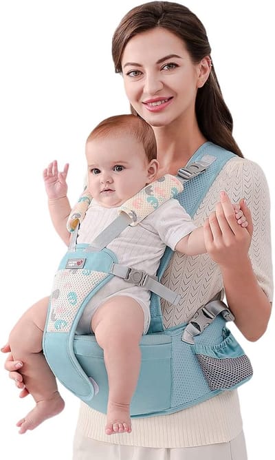 Babydrager Heupzitje - Kinderdrager Draagtas - Comfortabel Dragen - Ergonomisch Ontwerp - 0-36 Maanden - Groen