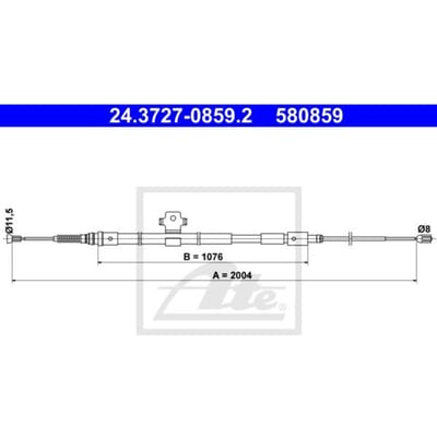 Kabel, parkeerrem ATE 24.3727-0859.2