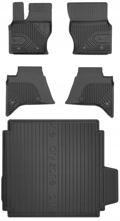 FROGUM PROLINE – Rubber vloermatten + kofferbakmat set – Land Rover Range Rover IV 2012-2021 – TPE, geurloos (excl. Business-achterbank)