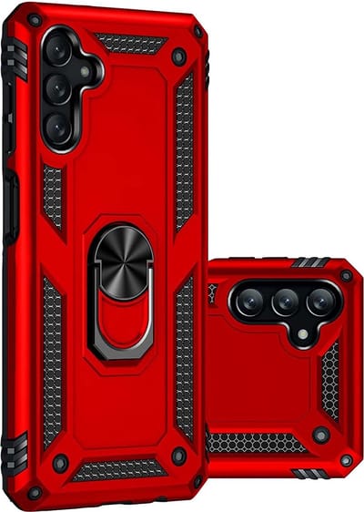 Hoesje Geschikt Voor Samsung Galaxy A13 4G Hoesje Armor Anti-shock Backcover Rood - Galaxy A13 4G - A13 4G Backcover kickstand Ring houder cover TPU backcover oTronica