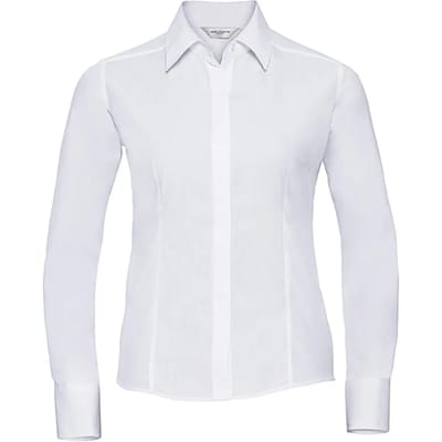 Dameshemd met lange mouwen Russell Athletic Fitted Poplin