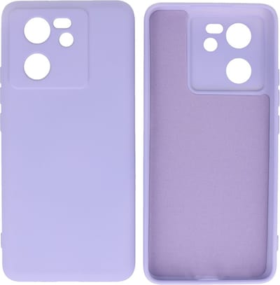 Hoesje Geschikt voor Xiaomi 13T 5G - 2.0mm Dikke Fashion Telefoonhoesje Backcover - Siliconen Hoesje - Paars