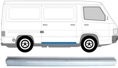 Schuifdeur dorpel reparatiepanel voor Mercedes MB 100 1988-1996 / Rechts