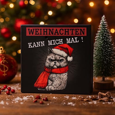 Dailygoods- Soundbox Grappige Kerstdecoratie - Bewegingsmelder - Geluidseffect - 12 x 12 cm - Cadeau-idee - Ironische Spreuk