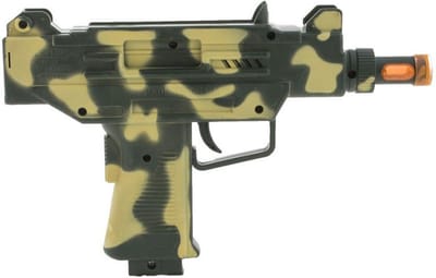 Speelgoed wapens - Uzi machinepistool - camouflage - 23 x 14 cm - plastic - Militairen/soldaten verkleedaccessoires