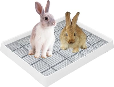 Konijnentoilet Rechthoek - Konijnentoilet - Dieren Wc - Dierentoilet - Huisdiertoilet - Konijnen Wc - Knaagdiertoilet - Urinepan - Konijn
