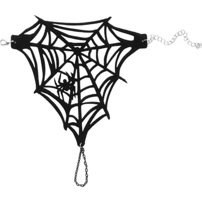 Spinnenweb Vingerketting Hol Uit Spinnen Decor Verstelbare Gotische Handketting Halloweenfeest Carnaval Paasdag Armband Ring