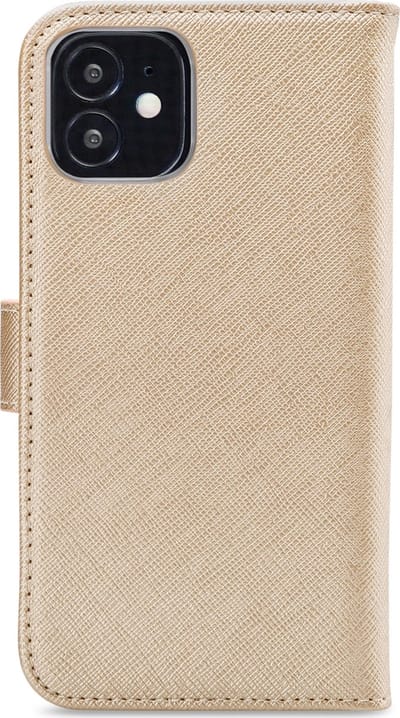 My Style Telefoonhoesje geschikt voor Apple iPhone 12 Mini Hoesje | My Style Flex Wallet Bookcase Portemonnee | Pasjeshouder voor 3 Pasjes | Telefoonhoesje voor Pinpas / OV Kaart / Rijbewijs - Goud
