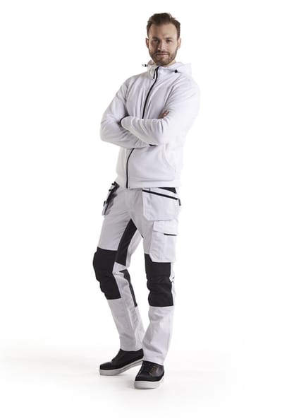 Blaklader Schilderswerkbroek stretch 1096-1330 - Mannen - Wit/Donkergrijs - 44
