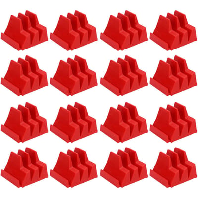16 Pièces Support de Clé à 3 Fentes ABS Support Modulaire pour Clés Rangement d'Outils pour 48 Clés red