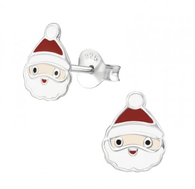WeLoveSilver - Kinderoorbellen - Zilveren oorstekers - Kerstman design