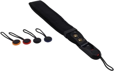 Camera Polsband - Camera Accessoire - Veilig Vervoeren - Verstelbaar Neopreen - 29 cm Lengte - Zwart