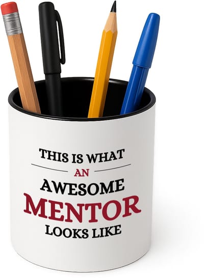 Hacebo® - Awesome mentor looks like Pennenbakje - Mentor - je mentor - pennenhouder - school - verjaardagscadeau - kado - gift - Pennenbakje zwart
