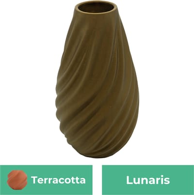Lunaris moderne vaas – Decoratieve vaas - Terracotta - 3d geprinte vaas – geschikt voor droogbloemen - 20CM