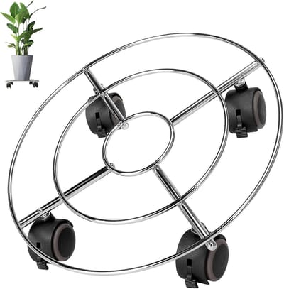 Plantenroller met Wielen en Rem - Zware Bloempotverhuizer Binnen & Buiten
