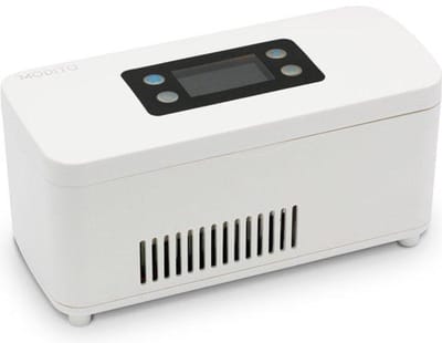 Norvia - Insuline koelkast - Diabetes koeltas - Medische koeling voor op reis/auto - LCD display - 4 pennen - 8 uur batterij - Wit