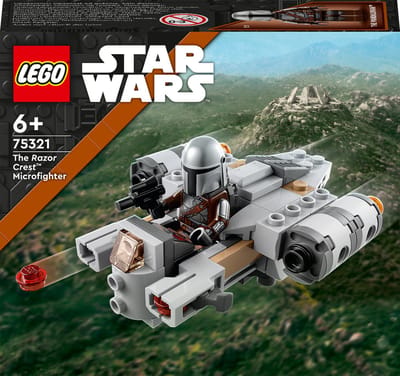 LEGO® Star WarsTM De Razor CrestTM Microfighter 75321 speelgoedbouwset voor kinderen vanaf 6 jaar; snel te bouwen noppenschietend Star Wars: The Mandalorian aanvalsschip voor creatief speelplezier (98 onderdelen)