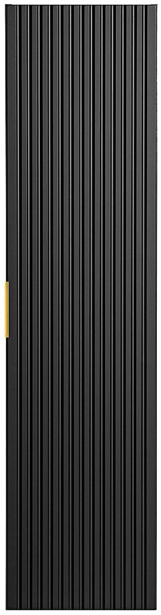 Vente-unique Gestreepte hangende badkamerkolom - Zwart - H140 cm - ZEVARA