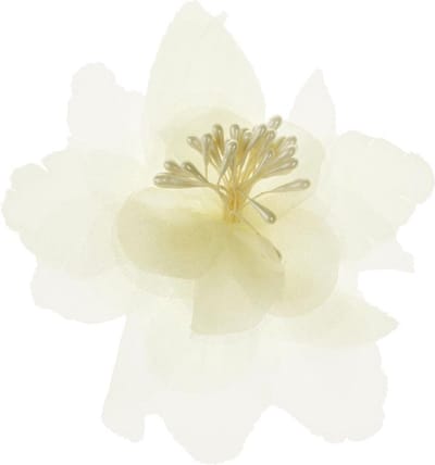Haarclipje bloem ivoor