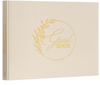 Elegant Gastenboek voor Bruiloft - Linnen Hardcover met 108 Blanco Pagina's