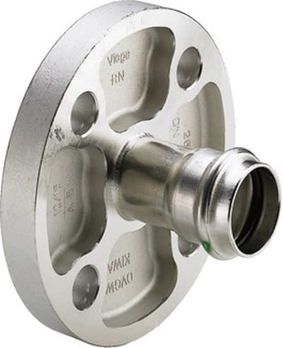 Viega Sanpress Inox flensovergang, DN 20, d 22mm, n 4 roestvrij staal model 2359, 593315