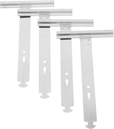 Rolluik reparatieveren - Luikonderdelen - Stabiele bevestiging - Roestvrij staal - 4 stuks - Zilver