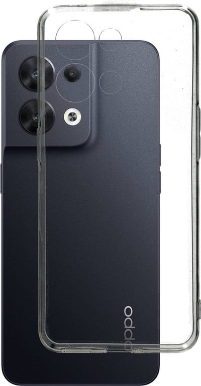 Mobiparts hoesje geschikt voor Oppo Reno8 - Zacht TPU - Schokabsorberend TPU - Grip Coating - Transparant