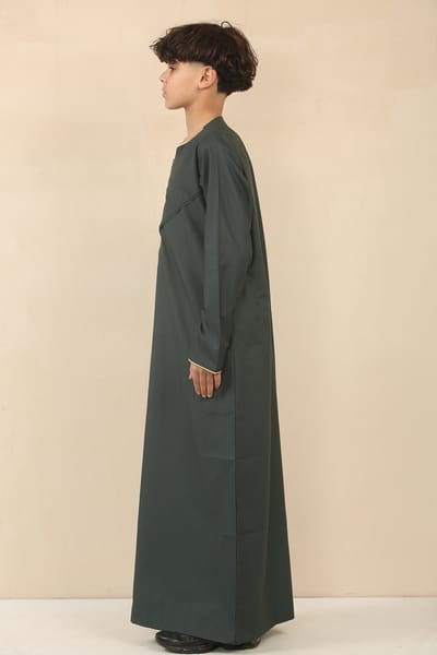Groene Omani Eid Thobe Saudi Emirati Jubba badjas voor jongens voor kinderen