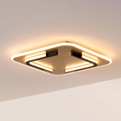 Lucide ANDREAS - Plafonnière (Plafondlamp) - LED - 1x30W 2700K - Mat Goud / Messing