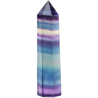 Natuurlijke Kleurrijke Fluoriet Punt Staaf Obelisk Kristal Genezende Steen Natuurlijk Kwarts Huisdecoratie Gepolijste Steen Decoratie Ambachten 50-60mm
