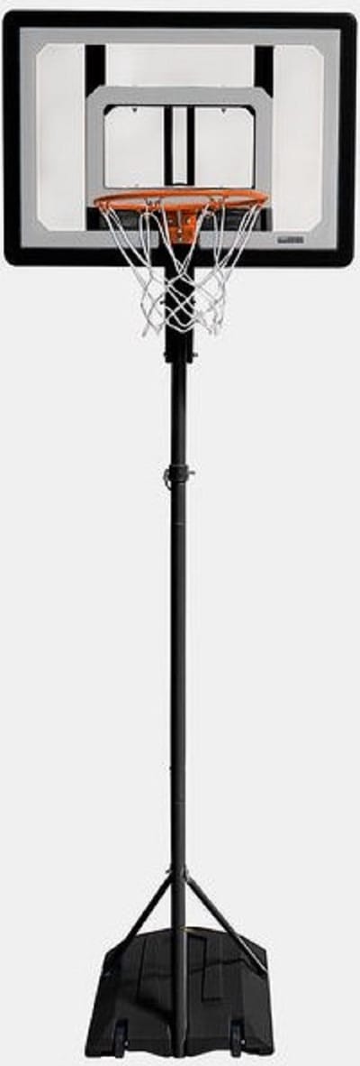 SKLZ Pro Mini Hoop System - Basketbalbord - Basket - Basketbaltraining - 36 cm ‘Break-Away’ Ring - Dubbel Veerstysteem - Inclusief 18 cm mini Basketbal - Verstelbaar - Geschikt voor Binnen en Buiten - Mobiele Voet - Ingebouwde Wielen