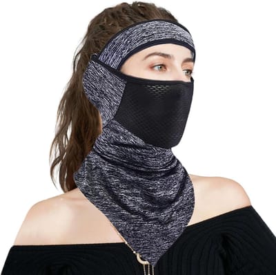 Zonnegezichtsmasker - Beschermhoes - Zonbescherming - UPF 50 - One size - Wit