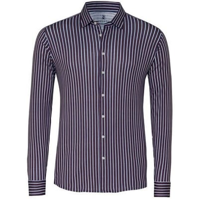 Desoto Overhemd Casual Kent Stripes Bordeaux / male