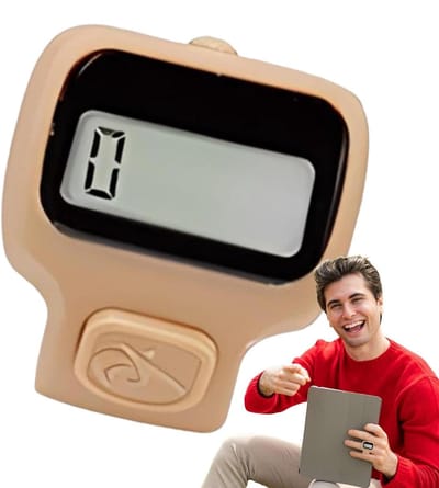 Elektronische Vingerteller - Digitale Clicker - Moeiteloos Tellen - Ingebouwd Vullicht - 354 inch lengte - Cameobruin