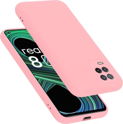Cadorabo Hoesje geschikt voor Realme 8 5G / V13 / Q3 / Q3i / Narzo 30 5G in LIQUID ROZE - Beschermhoes gemaakt van flexibel TPU silicone Case Cover